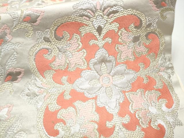 平和屋着物●西陣　川島織物　六通柄　本袋帯　花唐草文　金銀糸　正絹　逸品　CAAY2595hy