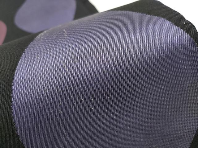 平和屋着物●六通柄袋帯　縦枠文　黒地　正絹　逸品　CAAY2603hy