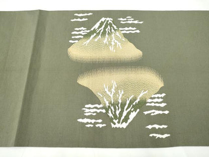 平和屋着物●爪掻き本綴れ　八寸名古屋帯　遠山文　正絹　逸品　CAAY2631hy