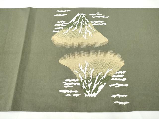 平和屋着物●爪掻き本綴れ　八寸名古屋帯　遠山文　正絹　逸品　CAAY2631hy