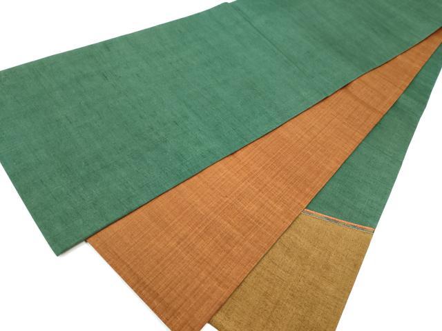 平和屋着物●太鼓柄袋帯　紬地　総刺繍　幾何学文様　正絹　逸品　CAAY2689hy