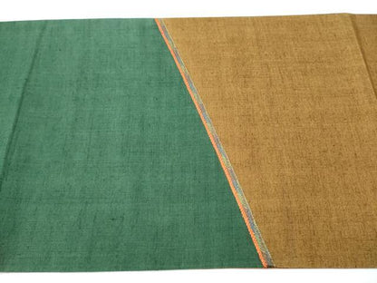 平和屋着物●太鼓柄袋帯　紬地　総刺繍　幾何学文様　正絹　逸品　CAAY2689hy