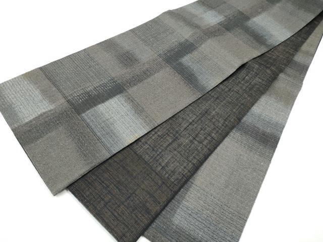 平和屋着物▽スリーシーズン 春夏秋 両面 六通柄袋帯 霞文 金糸 正絹 逸品 CAAY2776hy