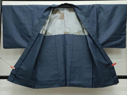 平和屋着物●男性　紬　アンサンブル　100亀甲　正絹　逸品　CAAY2801vf