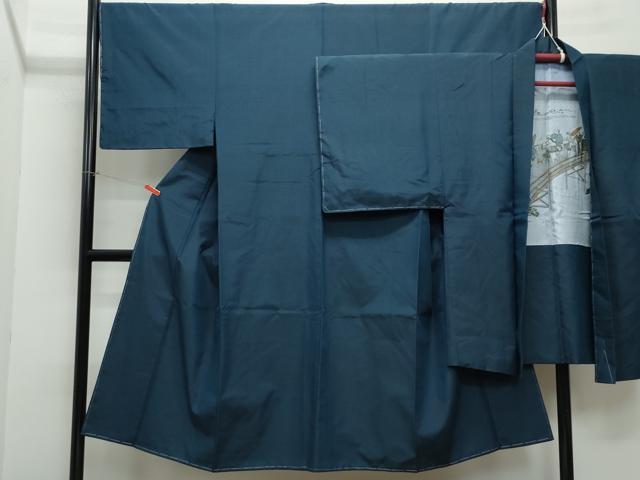 平和屋着物●男性 紬 アンサンブル 褐返色 正絹 逸品 未使用 CAAY2802vf