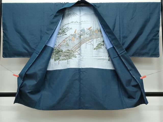 平和屋着物●男性 紬 アンサンブル 褐返色 正絹 逸品 未使用 CAAY2802vf