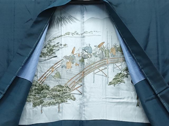 平和屋着物●男性 紬 アンサンブル 褐返色 正絹 逸品 未使用 CAAY2802vf