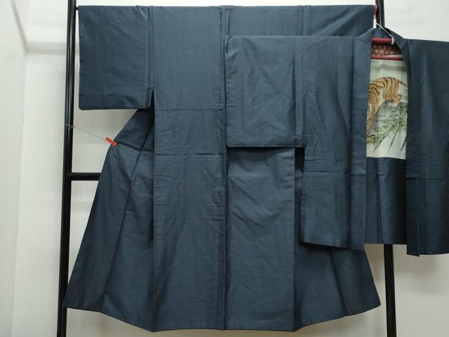 平和屋着物●男性 紬 アンサンブル 吉祥文 正絹 逸品 CAAY2804vf