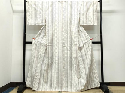 平和屋着物●上質な紬 立涌文 正絹 逸品 CAAY2813vf