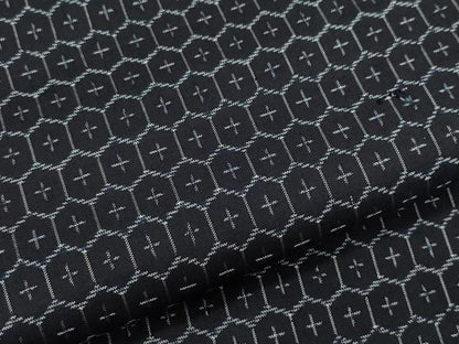 平和屋着物●上質な紬　亀甲文　正絹　逸品　CAAY2824vf