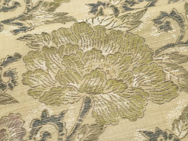 平和屋着物●上質な紬　花唐草文　正絹　逸品　CAAY2829vf