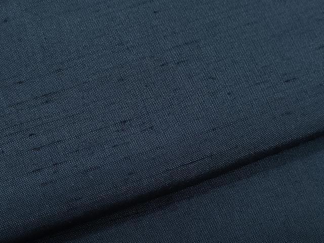 平和屋着物●男性　紬　藍鉄色　反端付き　正絹　逸品　CAAY2836vf