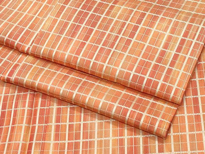 平和屋着物●上質なお召 吉野間道 正絹 逸品 CAAY2850vf