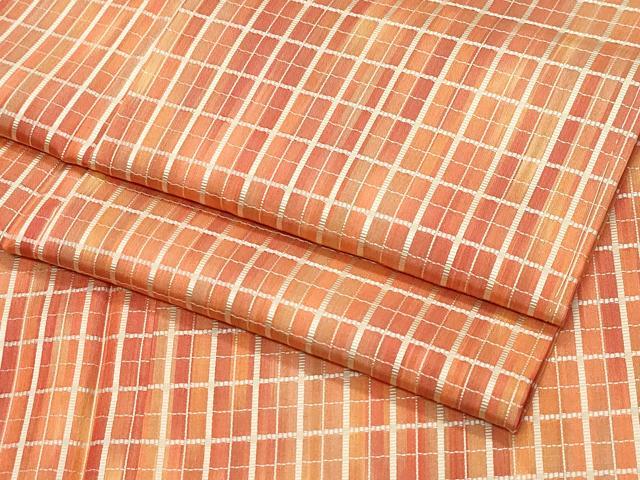 平和屋着物●上質なお召 吉野間道 正絹 逸品 CAAY2850vf