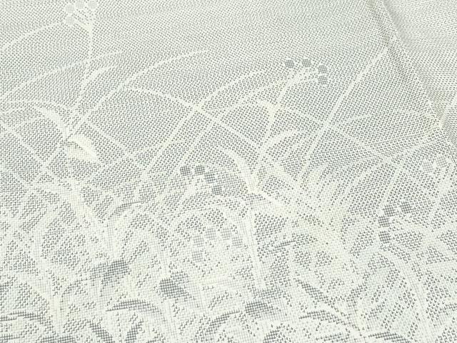平和屋着物●訪問着 紬地 草花文 正絹 逸品 CAAY2852vf