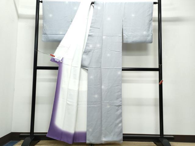 平和屋着物●上質な小紋 御召縮緬 蛍暈し 正絹 逸品 CAAY2869vf