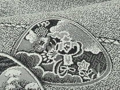 平和屋着物●訪問着 彩天目織 お召地 貝合わせ跳兎花鳥文 正絹 逸品 CAAY2871vf