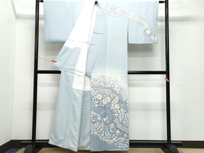 平和屋着物●越後十日町の一流染匠 桐屋・翠山工房 訪問着 辻が花 暈し染め 正絹 逸品 CAAY2887vf