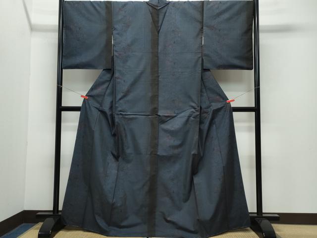 平和屋着物●本場大島紬 7マルキ 草花文 正絹 逸品 CAAY2889vf