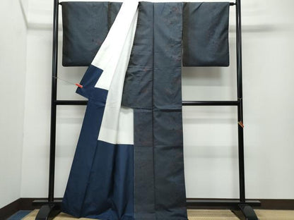 平和屋着物●本場大島紬 7マルキ 草花文 正絹 逸品 CAAY2889vf