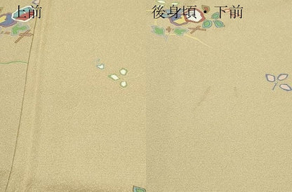 平和屋着物●上質な小紋 草花文 金彩 正絹 逸品 CAAY2892vf