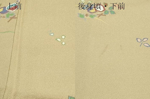 平和屋着物●上質な小紋 草花文 金彩 正絹 逸品 CAAY2892vf