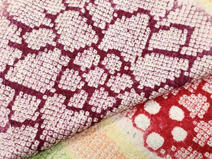平和屋着物●名門 藤娘きぬたや・総絞り 振袖 舞花文 正絹 逸品 CAAY2899vf