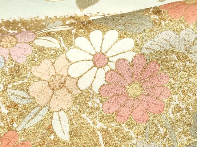 平和屋着物●訪問着 駒刺繍 花唐草文 正絹 逸品 CAAY2921vf
