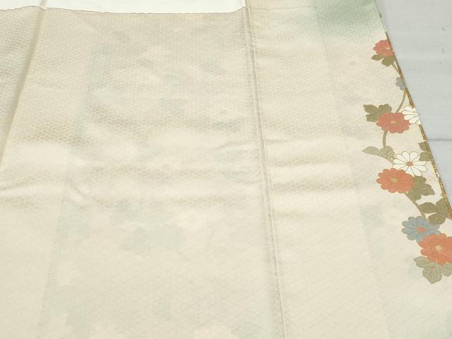 平和屋着物●訪問着 駒刺繍 花唐草文 正絹 逸品 CAAY2921vf