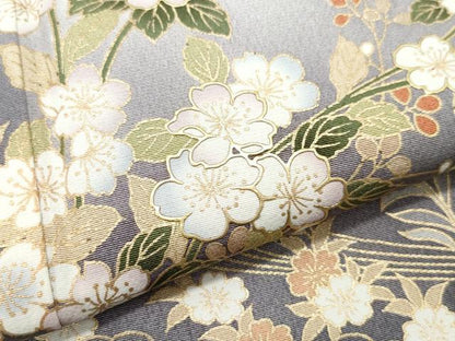 平和屋着物●訪問着 屏風草花文 金彩 鈴乃屋扱い 正絹 逸品 CAAY2927vf