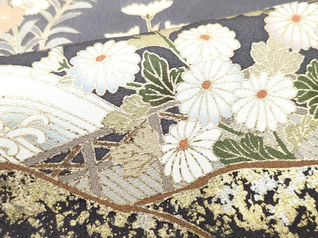 平和屋着物●訪問着 屏風草花文 金彩 鈴乃屋扱い 正絹 逸品 CAAY2927vf