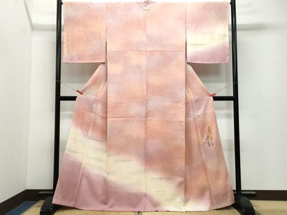 平和屋着物●紙芸創作者・横山優 和紙 訪問着 霞文 正絹 逸品 CAAY2936vf