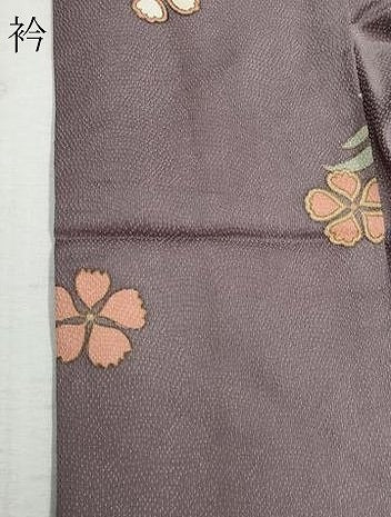 平和屋着物●訪問着　舞蝶草花文　金彩　正絹　逸品　CAAY2947vf