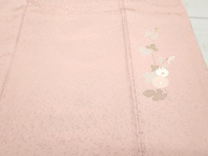 平和屋着物●訪問着 駒刺繍 草花文 金彩 正絹 逸品 CAAY2949vf