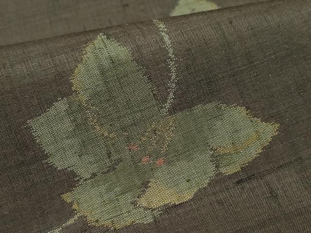 平和屋着物●上質な紬 草花文 正絹 逸品 CAAY2953vf