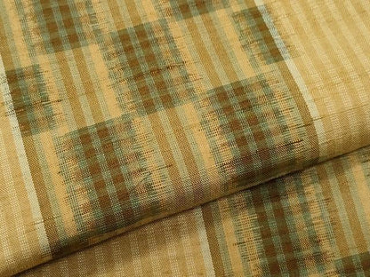 平和屋着物●上質な紬　市松文様　正絹　逸品　CAAY2961vf