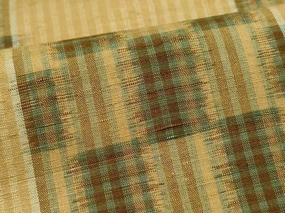 平和屋着物●上質な紬　市松文様　正絹　逸品　CAAY2961vf