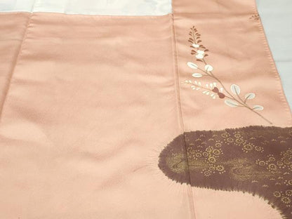 平和屋着物●訪問着 駒刺繍 地紙草花文 金彩 正絹 逸品 CAAY2966vf