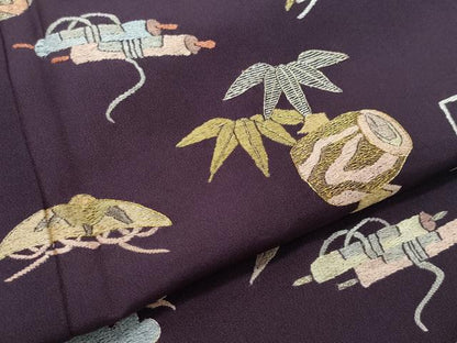 平和屋着物●訪問着 総刺繍 宝尽くし文 金糸 正絹 逸品 CAAY2967vf