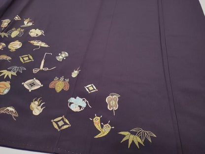 平和屋着物●訪問着 総刺繍 宝尽くし文 金糸 正絹 逸品 CAAY2967vf