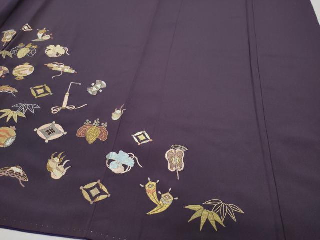 平和屋着物●訪問着 総刺繍 宝尽くし文 金糸 正絹 逸品 CAAY2967vf