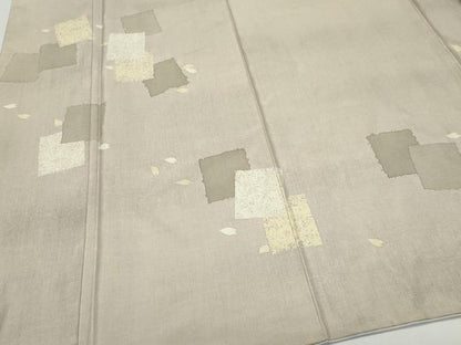 平和屋着物●訪問着　本場染大島紬　色紙重ね舞花弁　正絹　逸品　CAAY2984vf