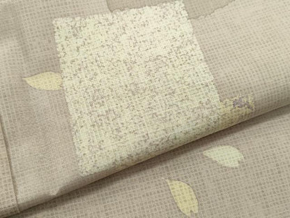 平和屋着物●訪問着　本場染大島紬　色紙重ね舞花弁　正絹　逸品　CAAY2984vf