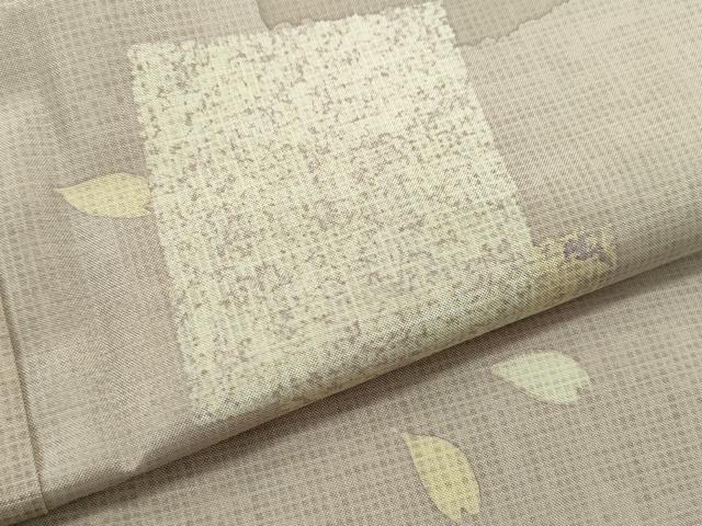 平和屋着物●訪問着　本場染大島紬　色紙重ね舞花弁　正絹　逸品　CAAY2984vf