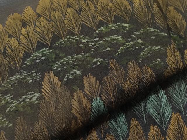 平和屋着物●訪問着　本場染大島紬　作家物　草木文　金彩　正絹　逸品　CAAY2986vf