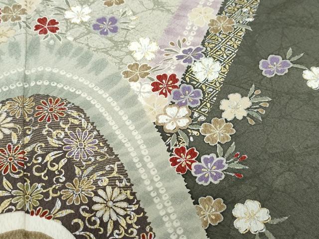 平和屋着物●訪問着 吉祥花文 金銀彩 正絹 逸品 CAAY2988vf