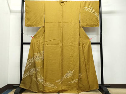 平和屋着物●訪問着　吉祥草花文　金彩　正絹　逸品　CAAY2990vf