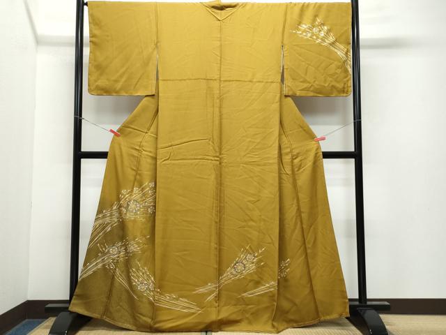 平和屋着物●訪問着　吉祥草花文　金彩　正絹　逸品　CAAY2990vf