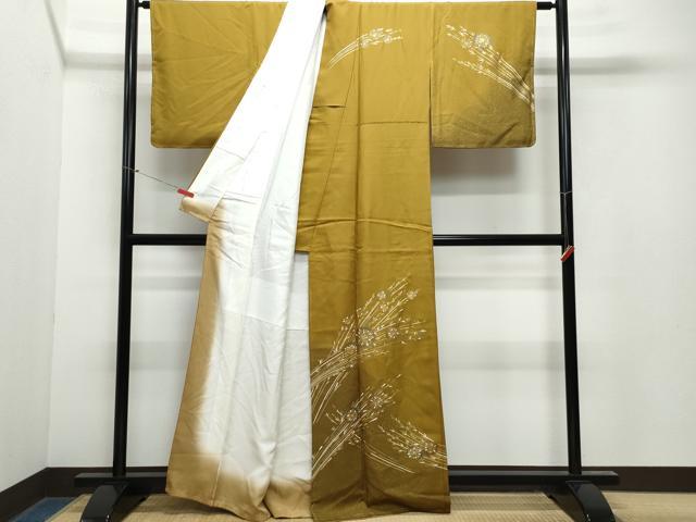 平和屋着物●訪問着　吉祥草花文　金彩　正絹　逸品　CAAY2990vf