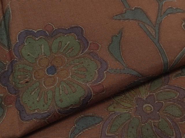 平和屋着物●訪問着　本場染大島紬　更紗花唐草文　正絹　逸品　CAAY2991vf